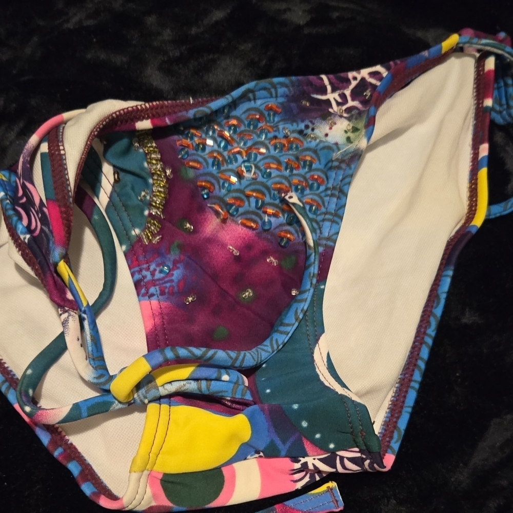 Colorful Beaded Bikini Set - Picture 3 of 3
